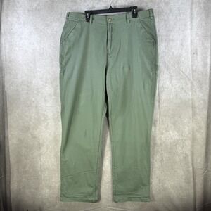 Lost Jeans Mens 38 Green Carpenter Cargo Straight Leg Cotton Stretch Casual‎